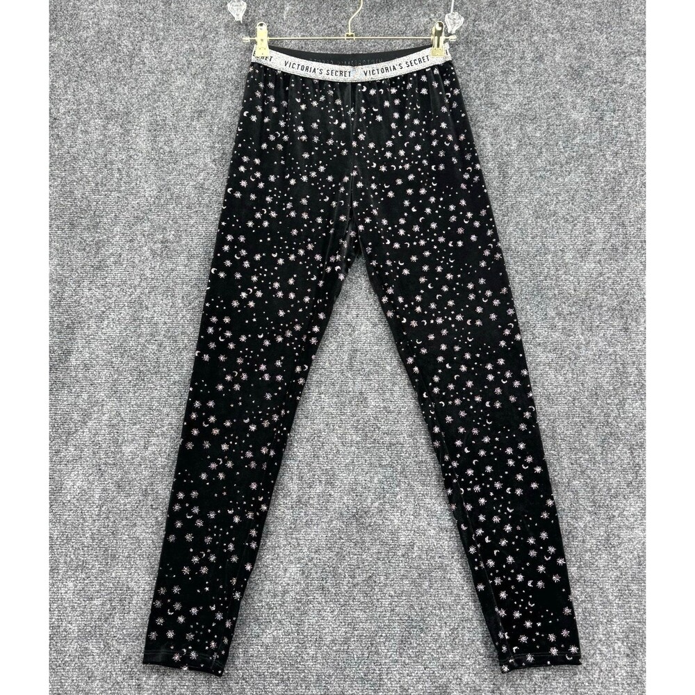 Victorias Secret The Velvet Legging Black Star Iridescent Glitter Celestial Sz M